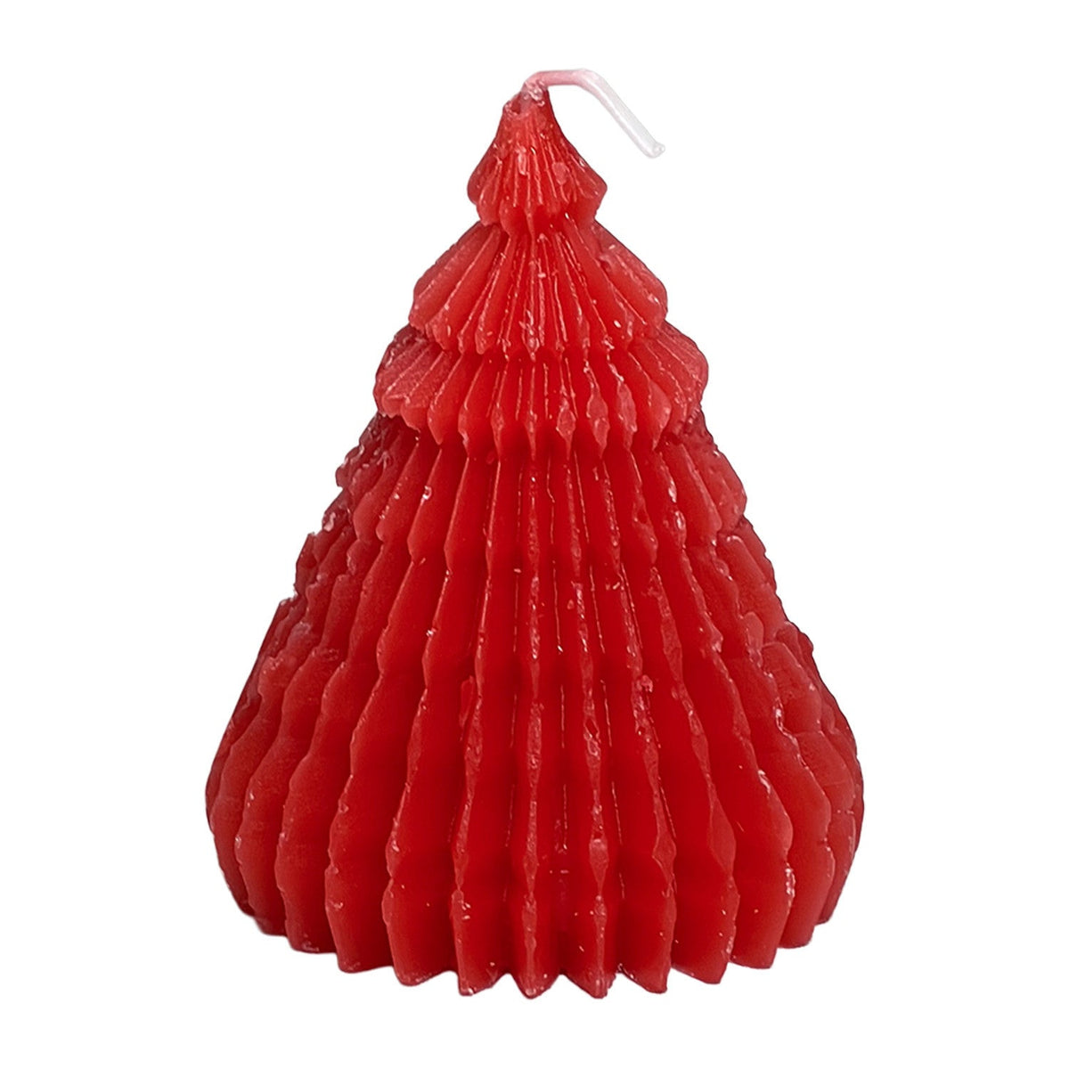 Vela árbol origami 10cm rojo