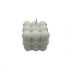Vela cubo rubik 6cm blanco