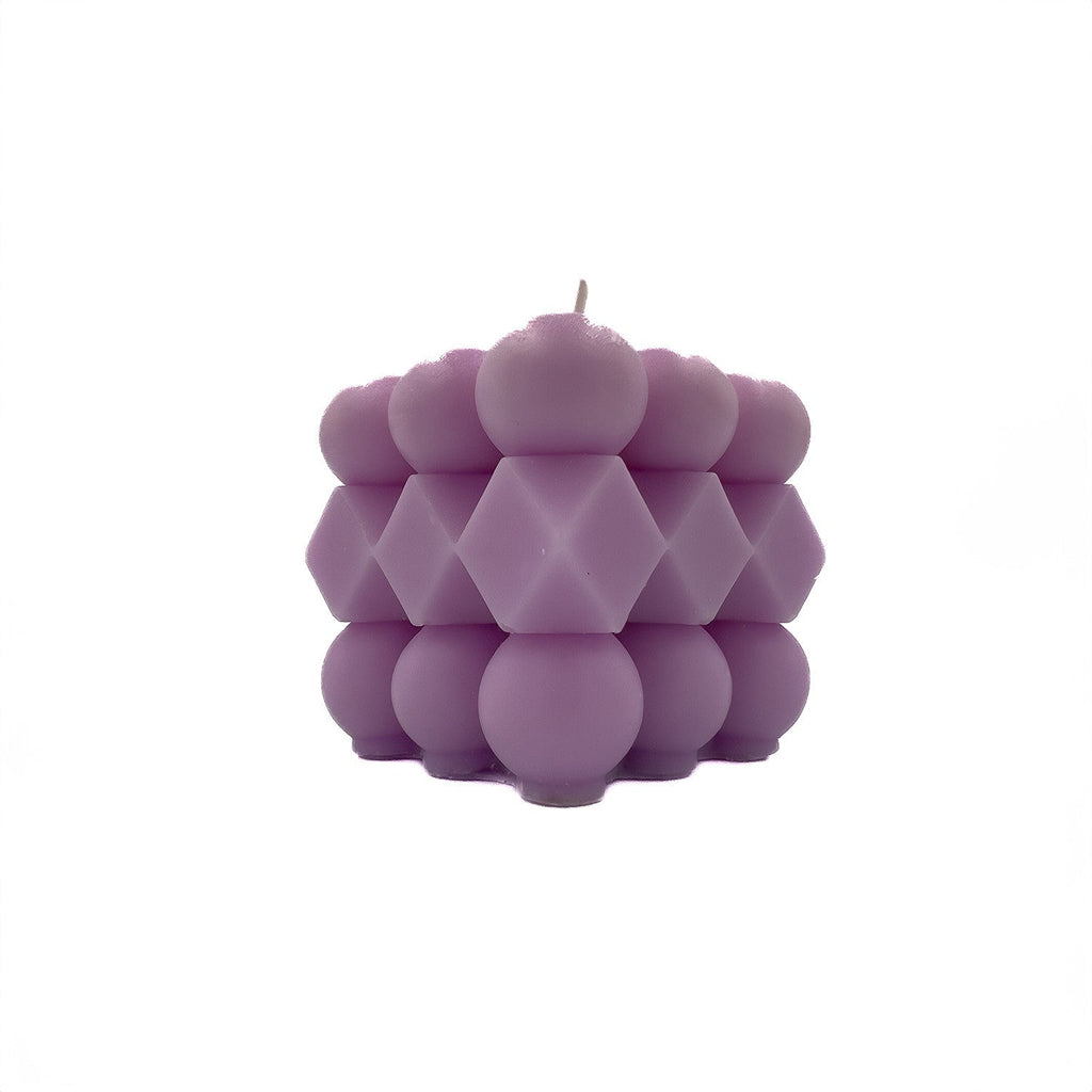Vela cubo rubik 6cm morado