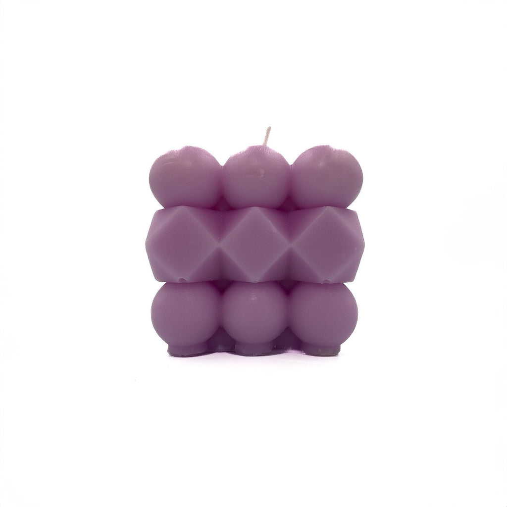 Vela cubo rubik 6cm morado