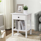 Velador 1 cajon Hana blanco