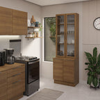 Vitrina 4 puertas Stella café 70cm