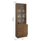 Vitrina 4 puertas Stella café 70cm