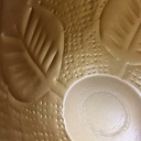 Macetero dorado hojas 13cm