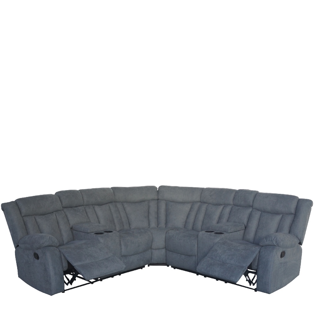 Sofá seccional reclinable Houston gris