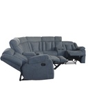 Sofá seccional reclinable Houston gris