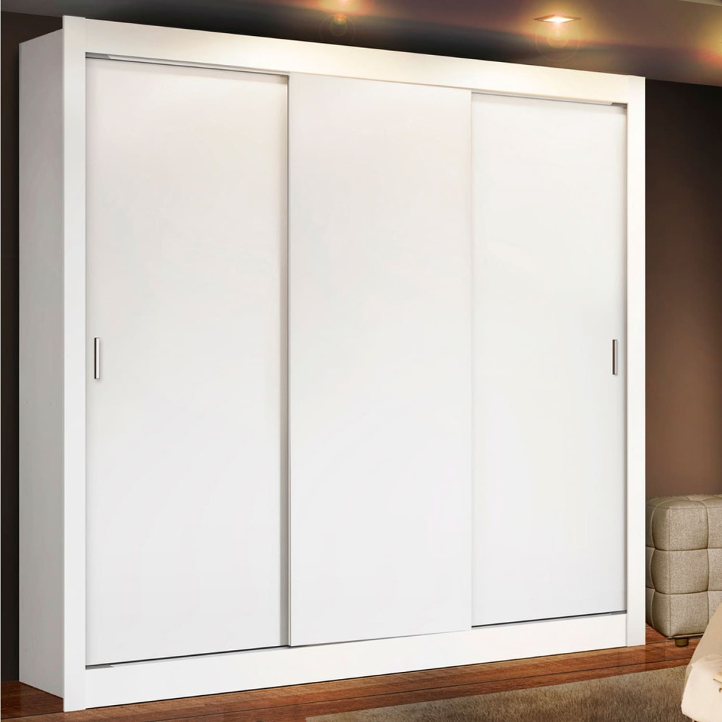 Closet Lyon 3 puertas 2 cajones blanco