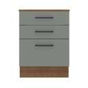 Base cocina Agata gris 3 cajones 60cm