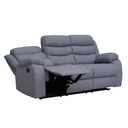 Sofá reclinable 3 cuerpos Boston gris oscuro