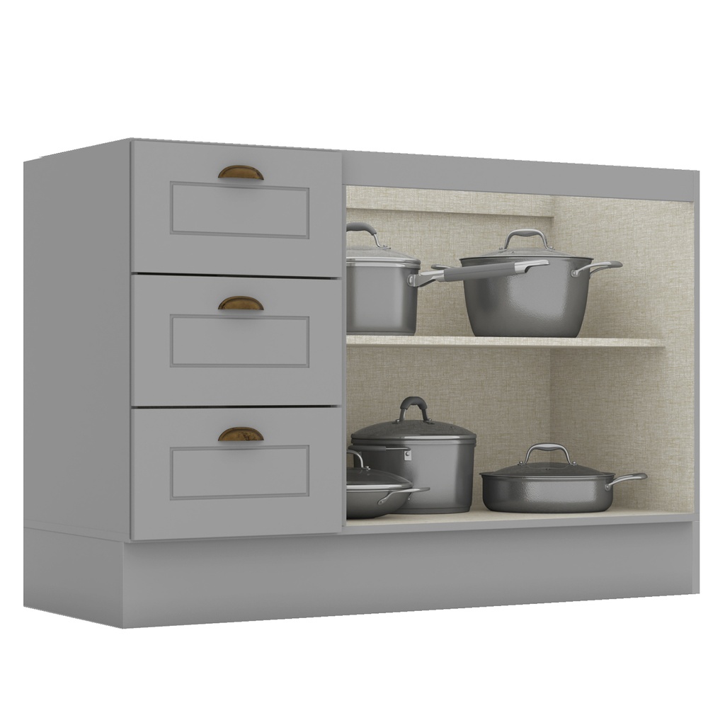 Base cocina Americana gris 120cm