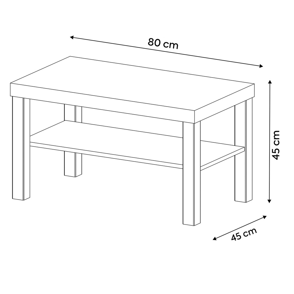 Mesa centro UP café-beige