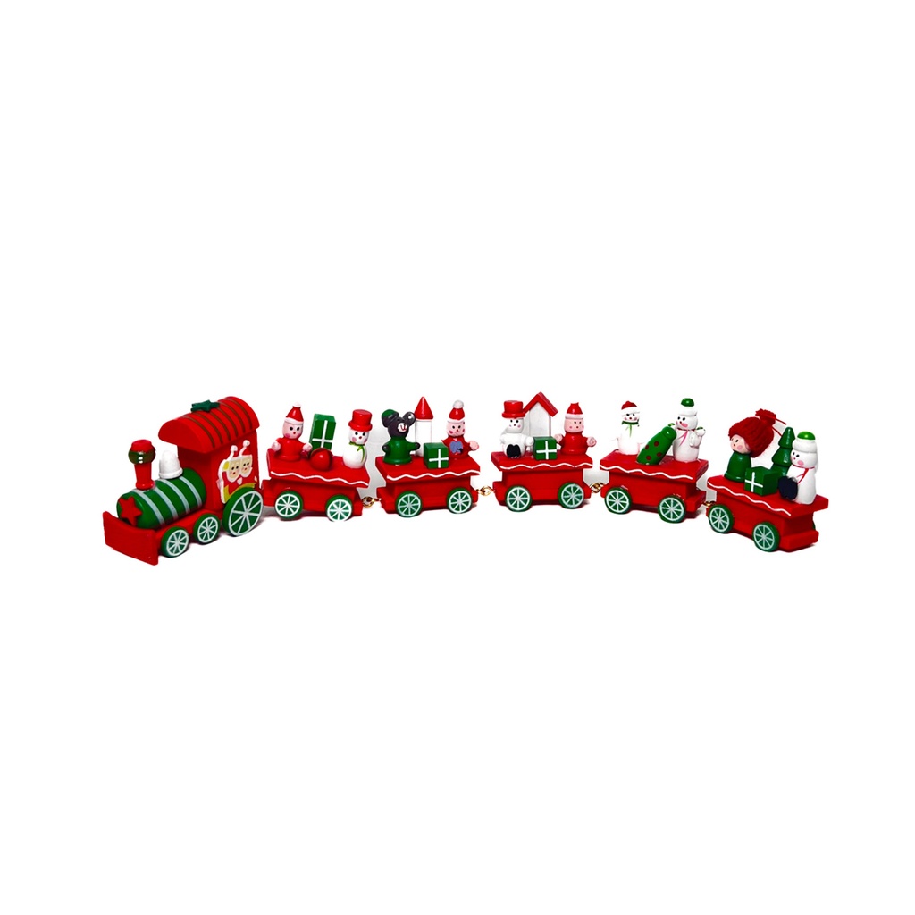 Adorno navidad tren navideño 30,5x2,6x5,5cm