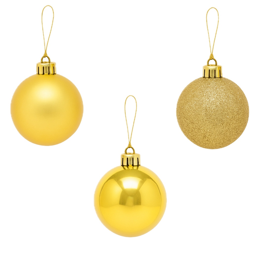 Bolas de navidad 6cm 20pcs dorado