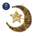 Figura navideña 40cm 30 luces LED estrella y luna