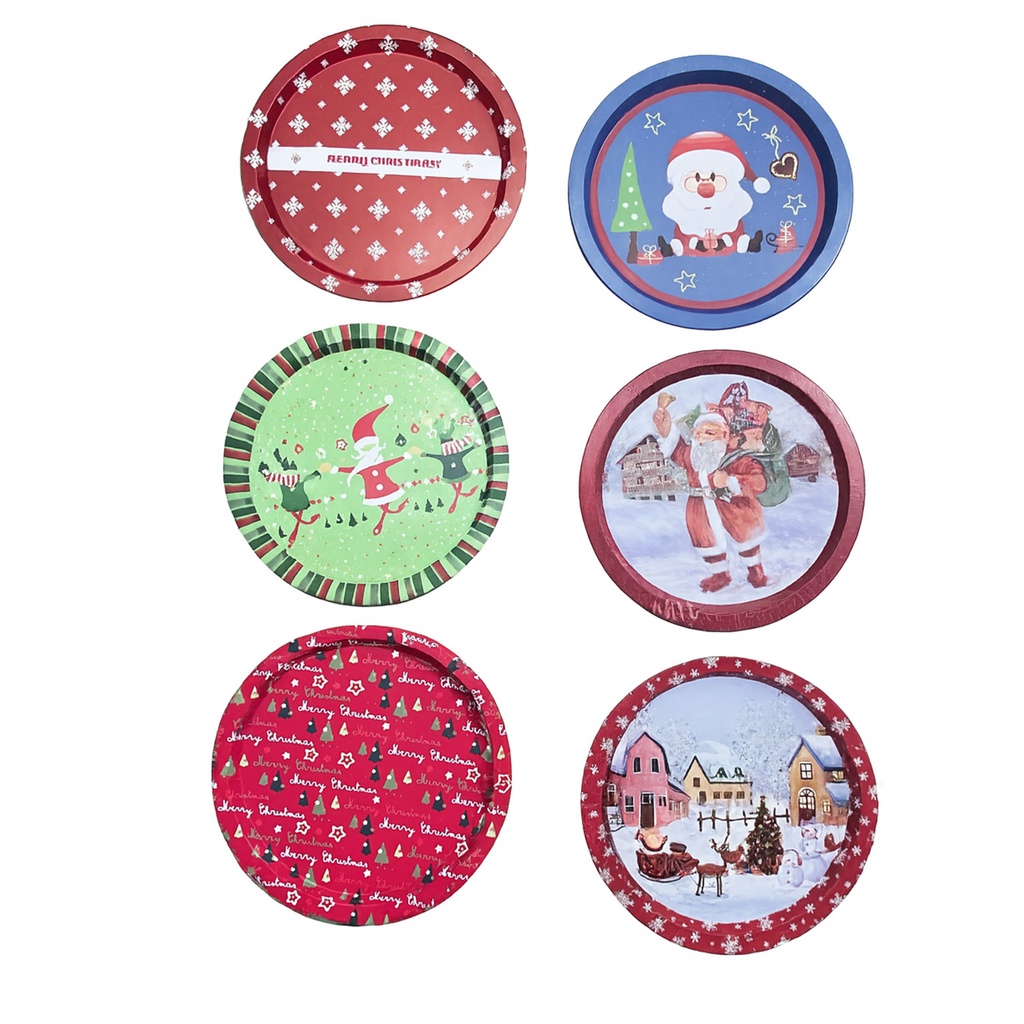 Bandeja lata navidad diseño surtido 32,5cm